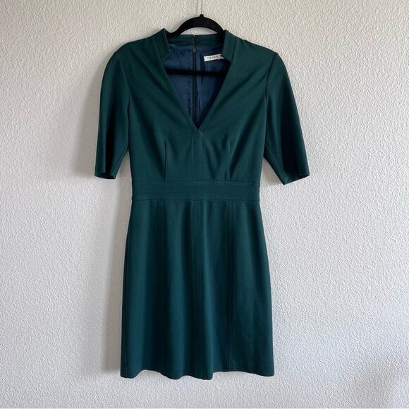 Trina Turk Women’s V-Neck Solid Green Dress - Picture 1 of 13